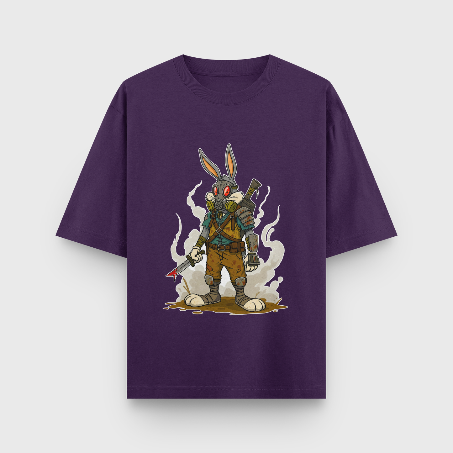 Apocalypse Bunny Oversized Tee – Noir & Lin India Purple