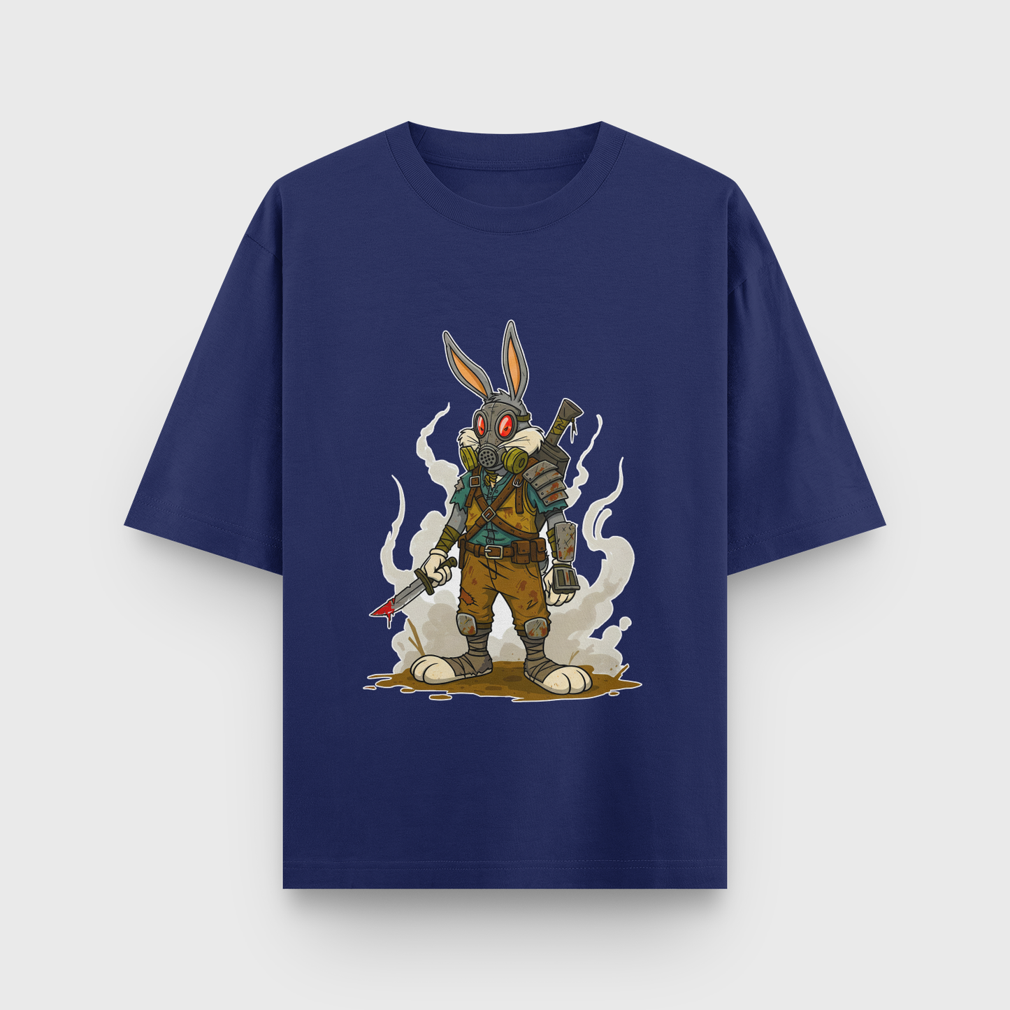 Apocalypse Bunny Oversized Tee – Noir & Lin India Royal Blue