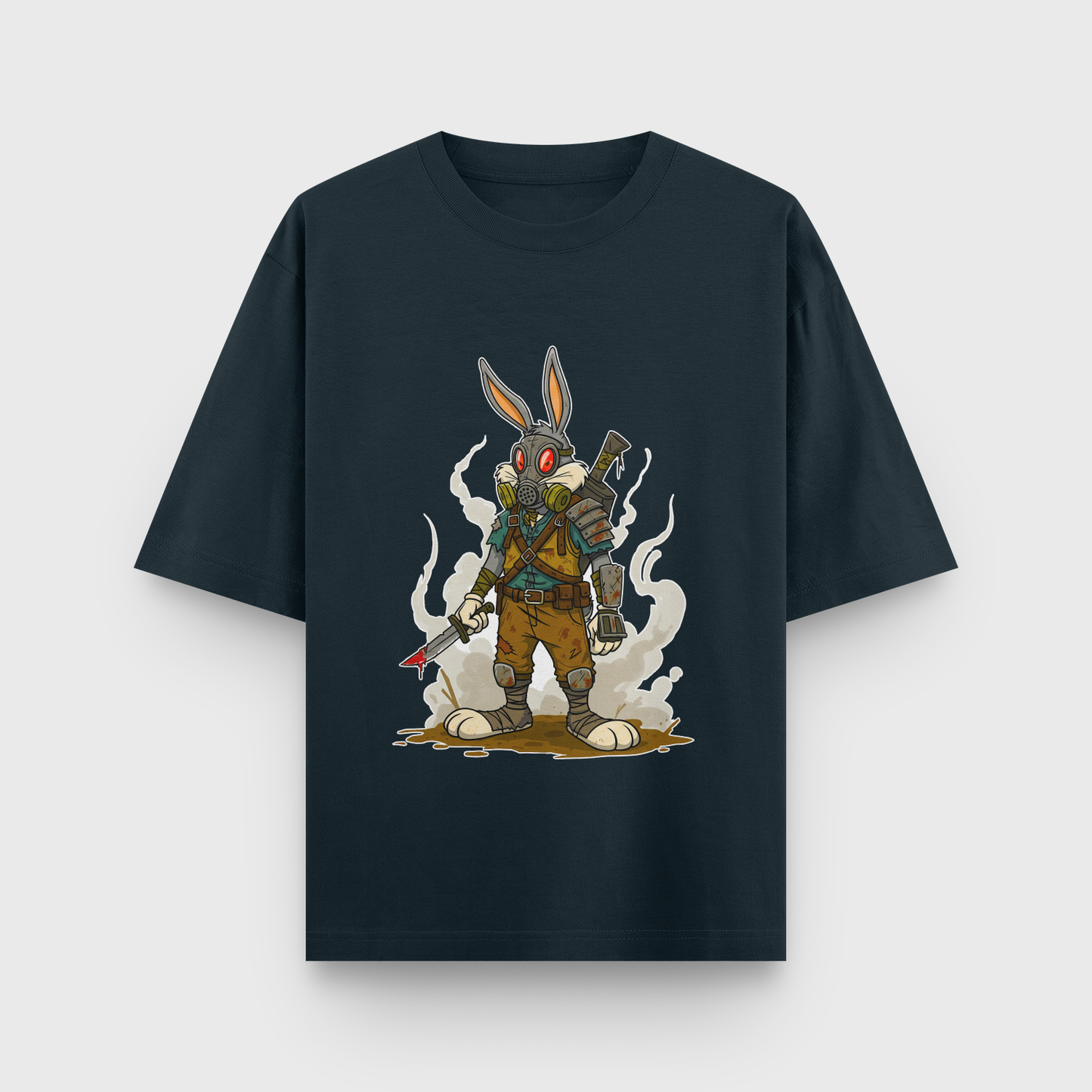 Apocalypse Bunny Oversized Tee – Noir & Lin India Navy Blue