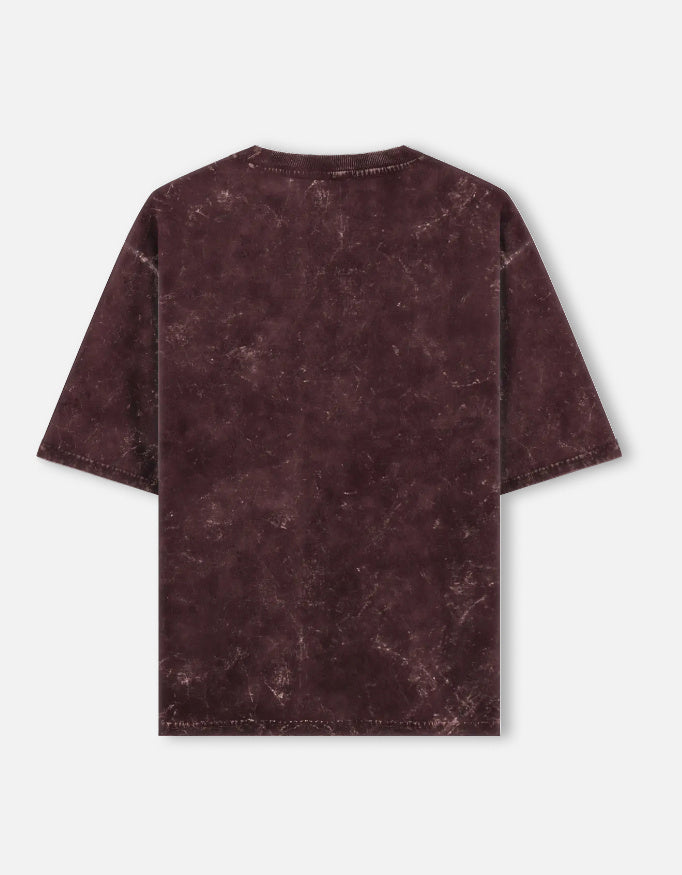 Retro Grunge Mario-Acid-Wash Oversized Tee – Noir & Lin India