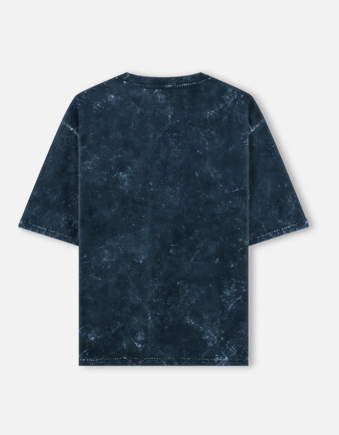 Retro Grunge Mario-Acid-Wash Oversized Tee – Noir & Lin India