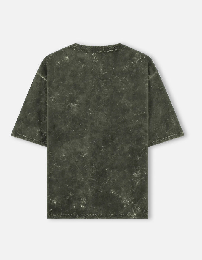 Retro Grunge Mario-Acid-Wash Oversized Tee – Noir & Lin India