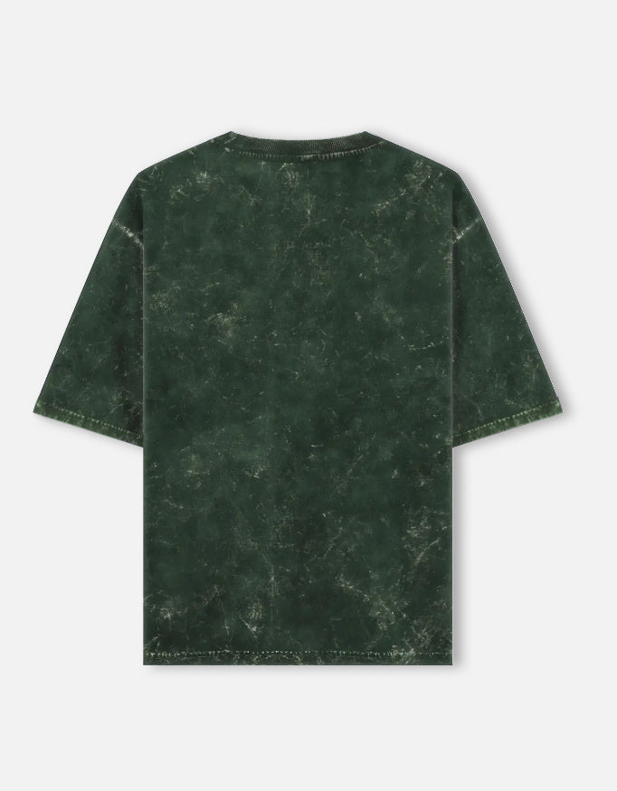 Retro Grunge Mario-Acid-Wash Oversized Tee – Noir & Lin India