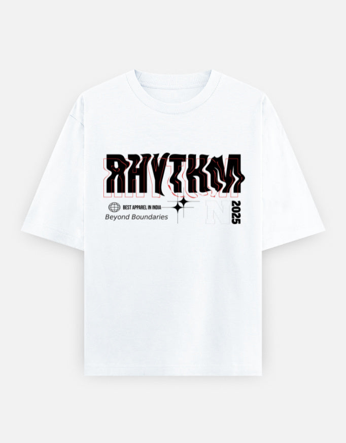 Rhythm Oversized T-Shirt – Noir & Lin India White