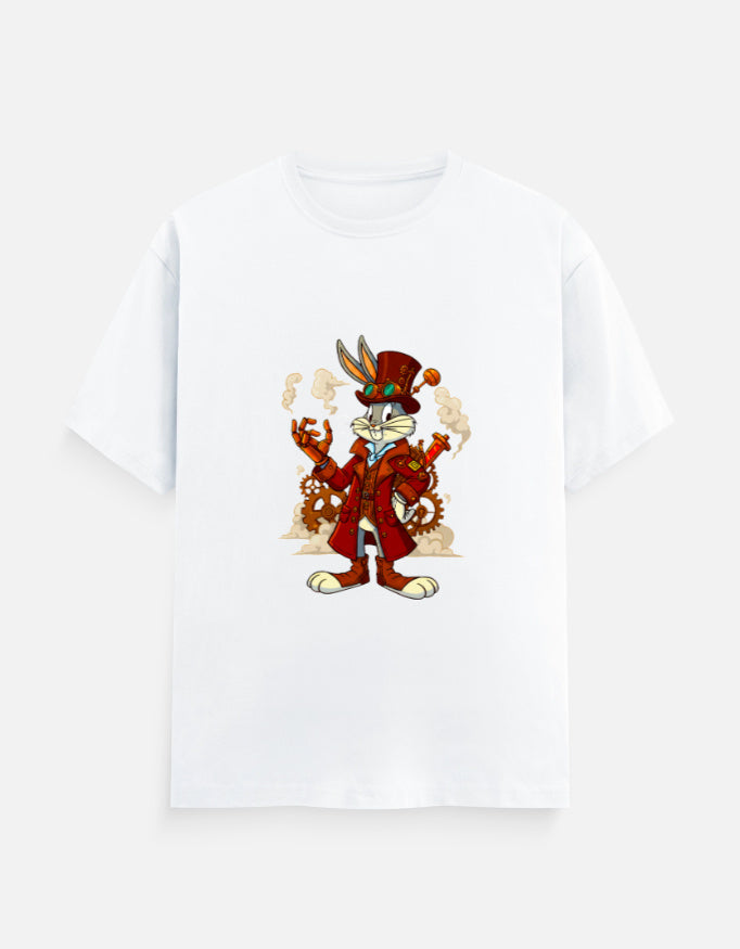 Steampunk Bugs Bunny T-Shirt – Noir & Lin India White