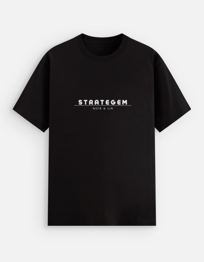 STRATAGEM – Stretch T-shirt – Noir & Lin India Black