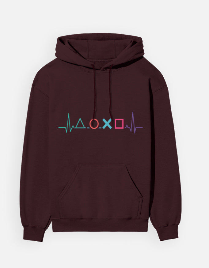 PlayStation Heartbeat - Hoodie – Noir & Lin India Maroon