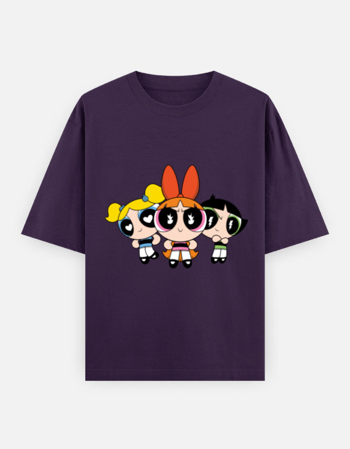 Powerpuff Girls Front & Back Print – Noir & Lin India Purple