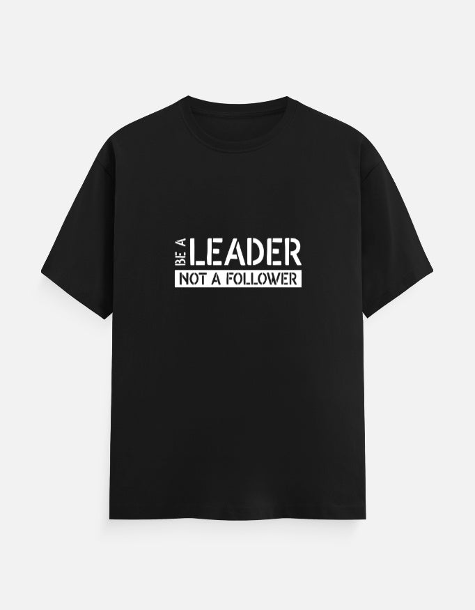 BE A LEADER Unisex T-Shirt – Noir & Lin India Black