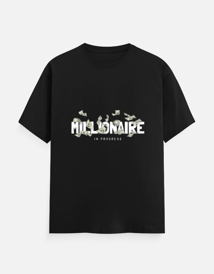 Millionaire In Progress Graphic T-Shirt – Noir & Lin India Black