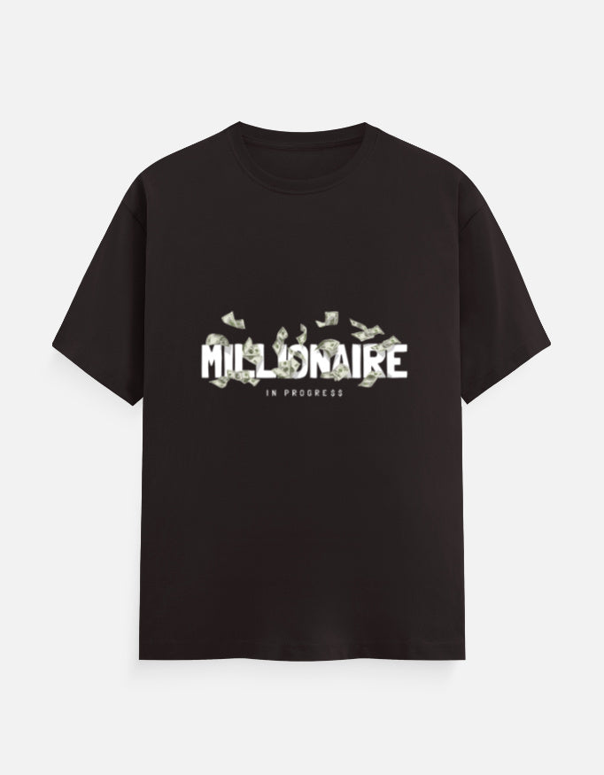 Millionaire In Progress Graphic T-Shirt – Noir & Lin India Coffee Brown