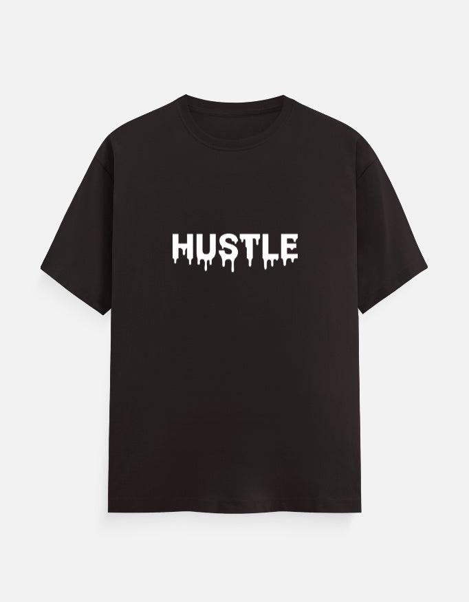 HUSTLE Drip - Vinyl Print - Unisex Regular Fit - Puff Grey – Noir & Lin India Coffee Brown