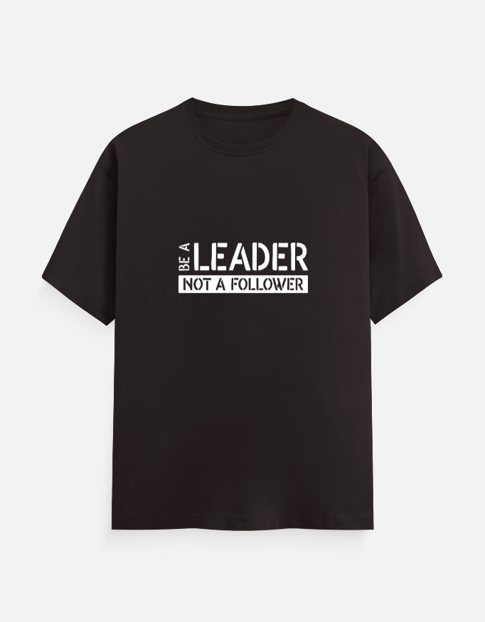BE A LEADER Unisex T-Shirt – Noir & Lin India Coffee Brown
