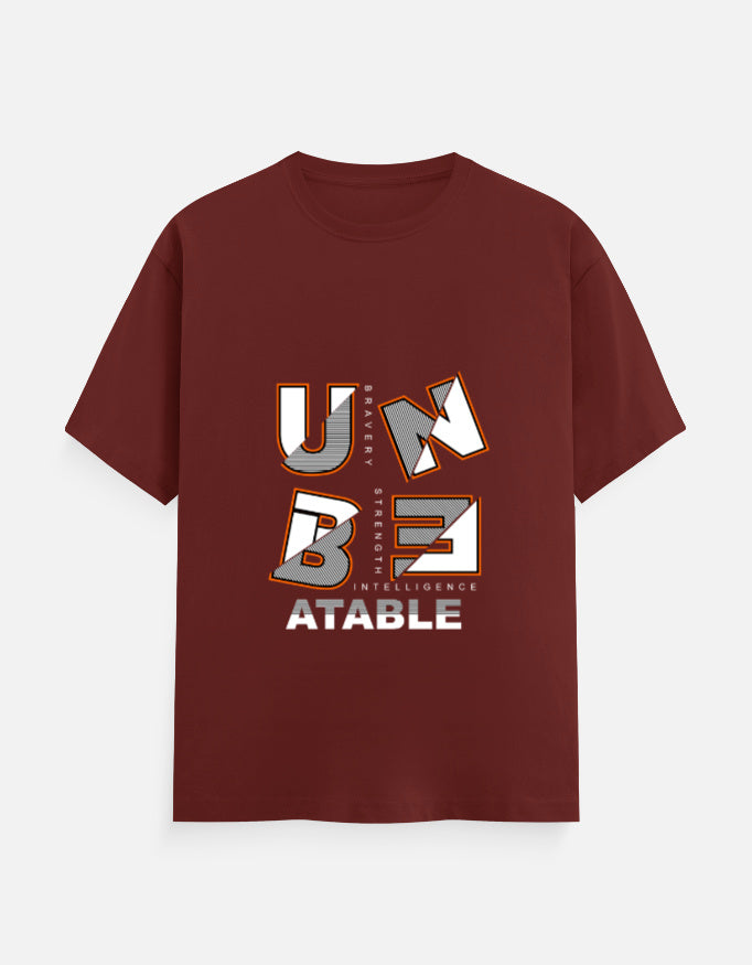 Unbeatable Graphic T‑Shirt – Noir & Lin India Brick Red