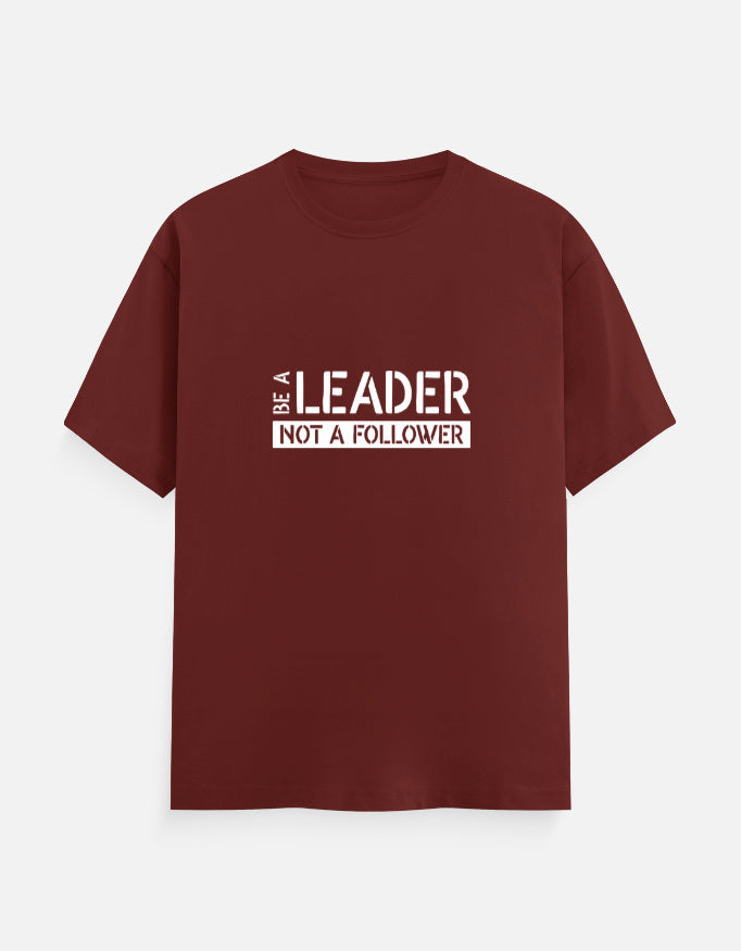 BE A LEADER Unisex T-Shirt – Noir & Lin India Brick Red