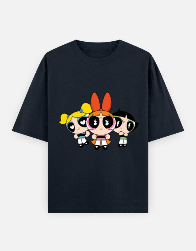 Powerpuff Girls Front & Back Print – Noir & Lin India Navy Blue