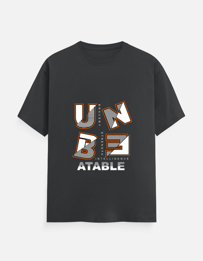 Unbeatable Graphic T‑Shirt – Noir & Lin India Steel Grey