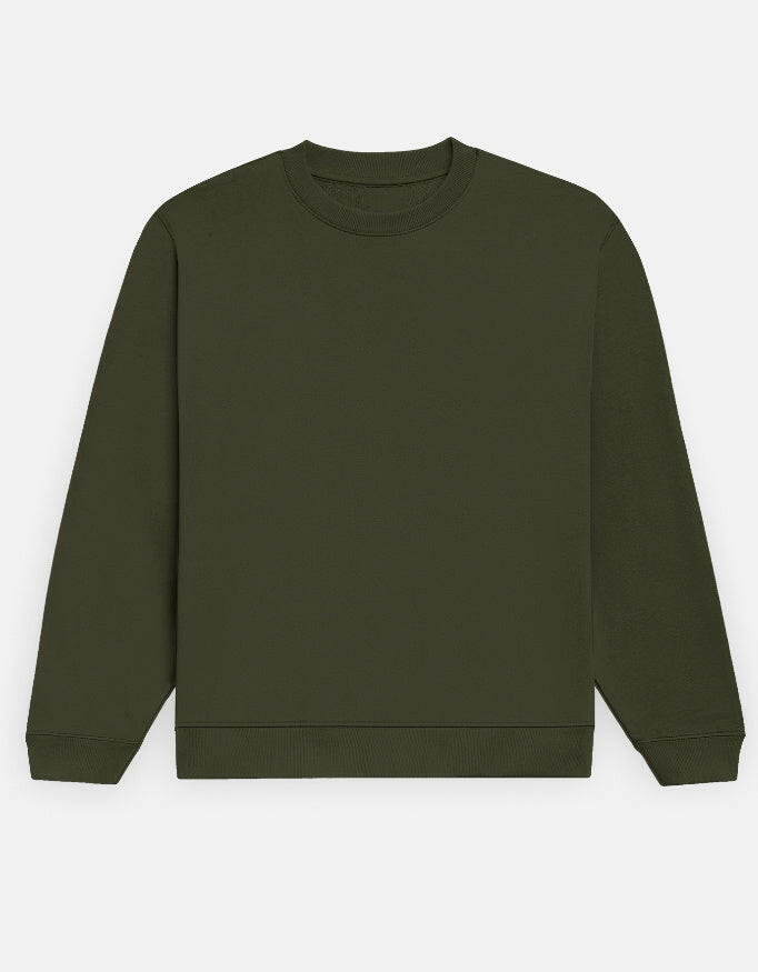 Solid Sweatshirt – Noir & Lin India Olive Green