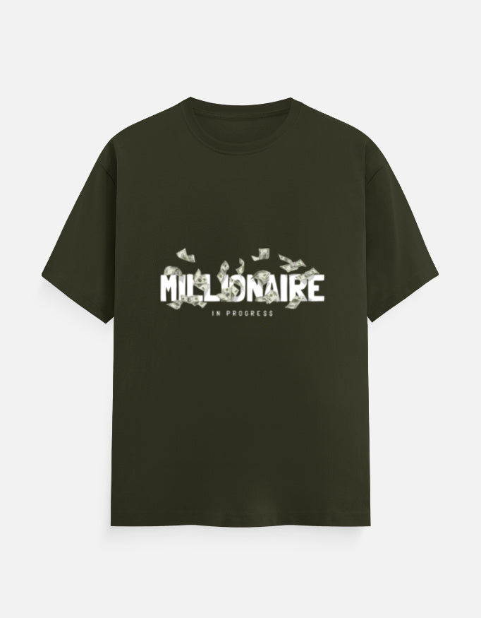 Millionaire In Progress Graphic T-Shirt – Noir & Lin India Olive Green