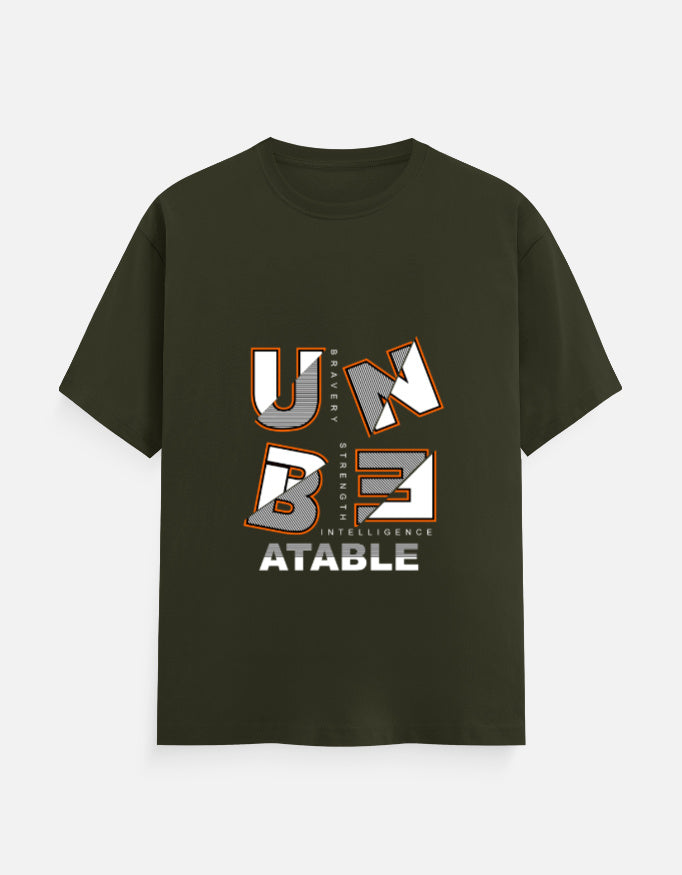 Unbeatable Graphic T‑Shirt – Noir & Lin India Olive Green
