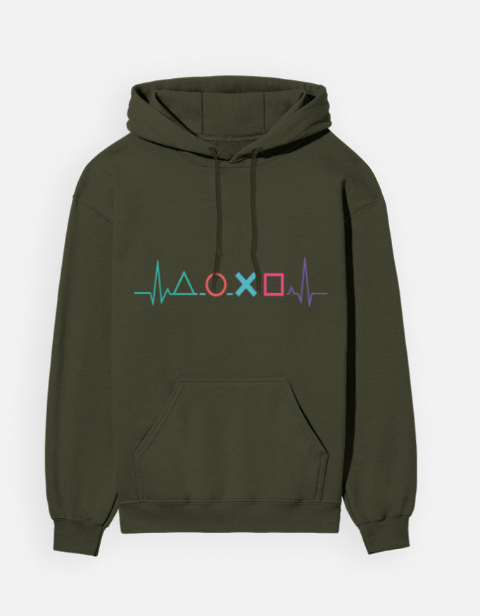 PlayStation Heartbeat - Hoodie – Noir & Lin India Olive Green