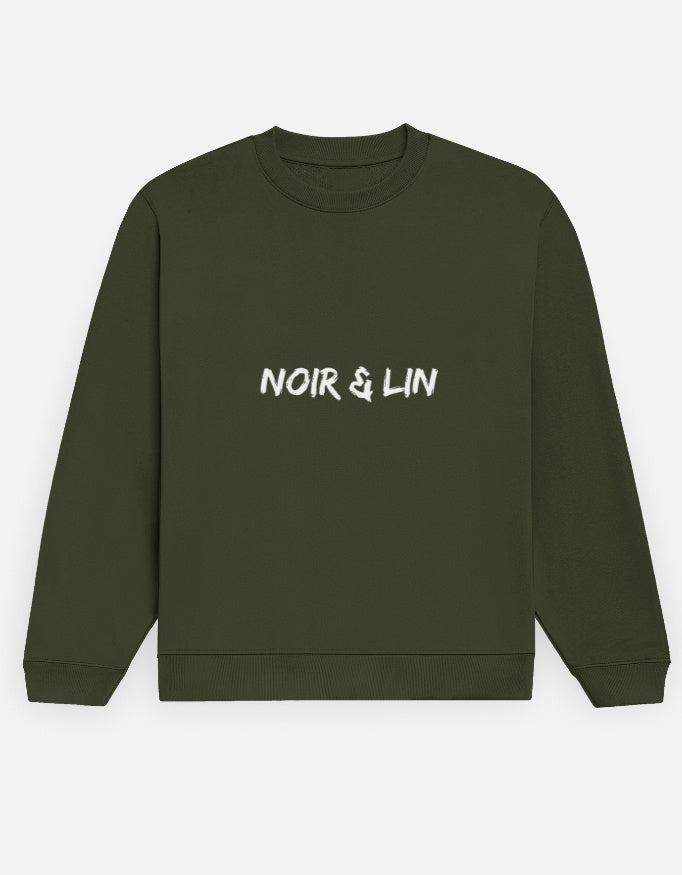 Noir & Lin Signature Sweatshirt – Noir & Lin India Olive Green