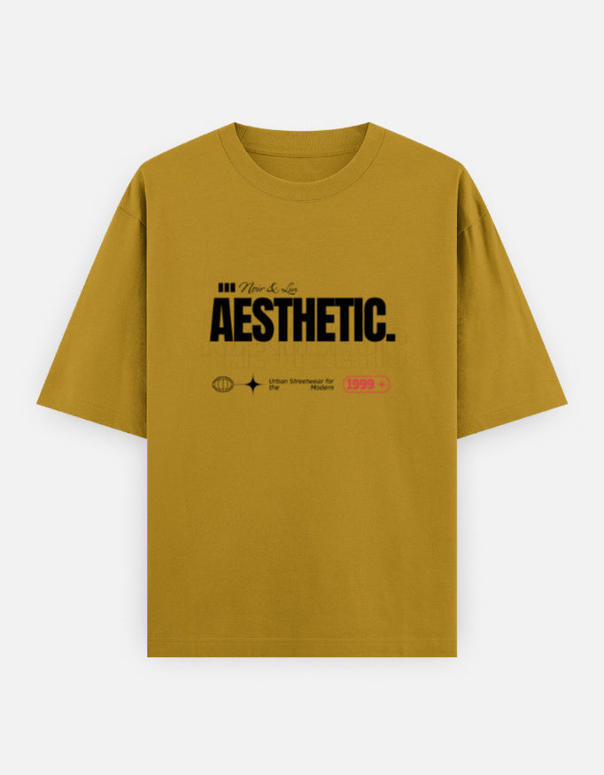 Aesthetic Oversized T-Shirt – Noir & Lin India Mustard Yellow