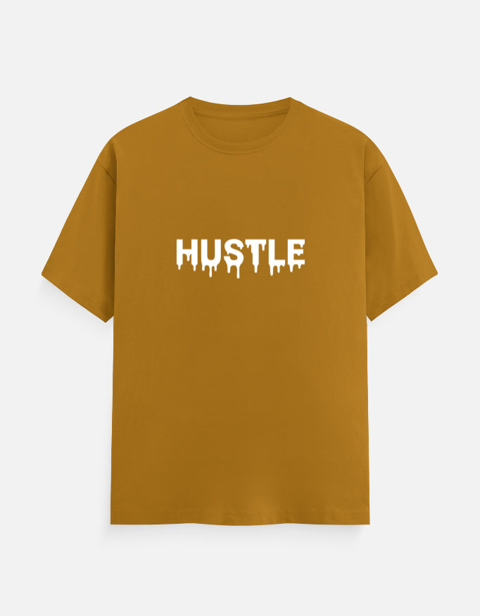 HUSTLE Drip - Vinyl Print - Unisex Regular Fit - Puff Grey – Noir & Lin India Mustard Yellow