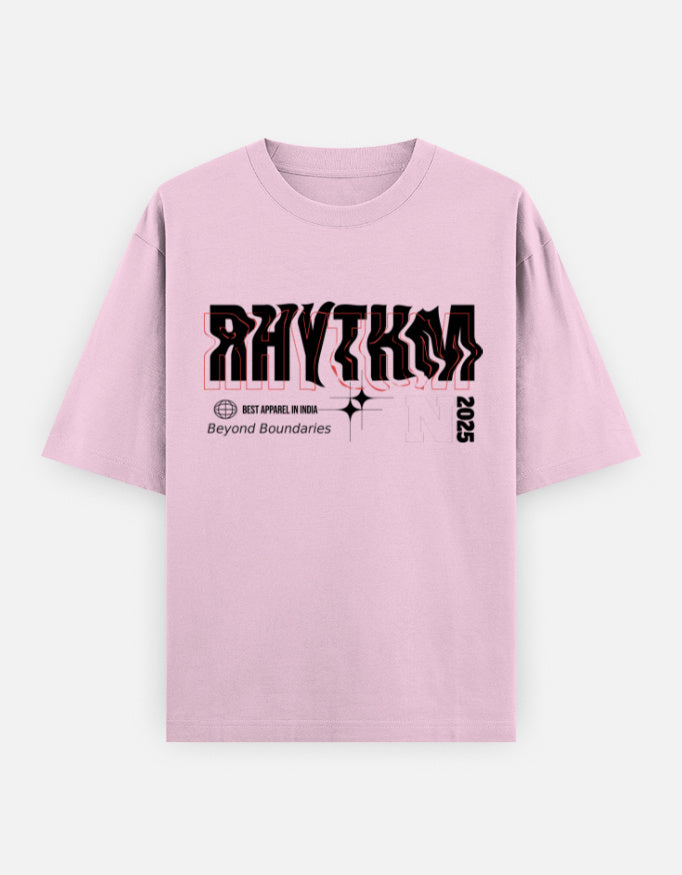 Rhythm Oversized T-Shirt – Noir & Lin India Light Baby Pink