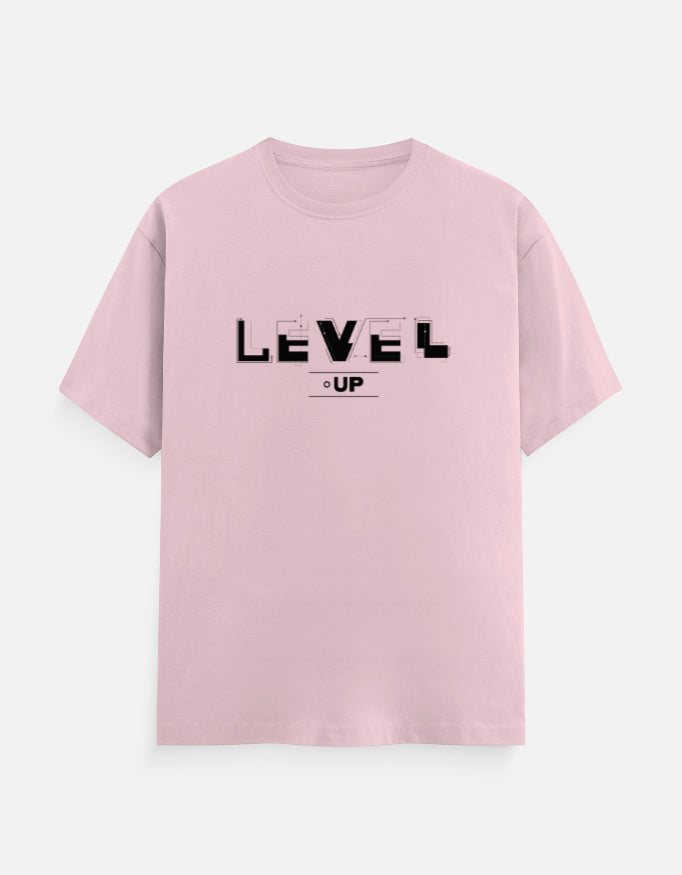 Level-Up T-Shirt – Noir & Lin India Light Baby Pink