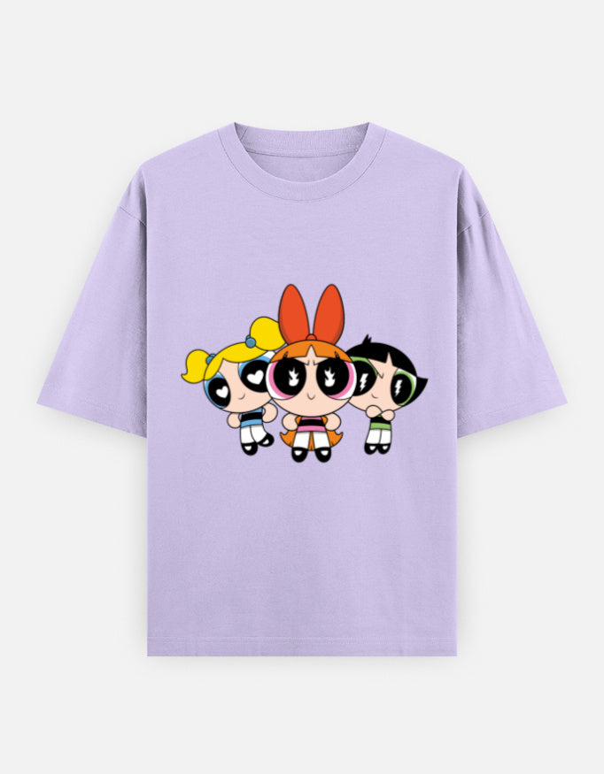 Powerpuff Girls Front & Back Print – Noir & Lin India Lavender