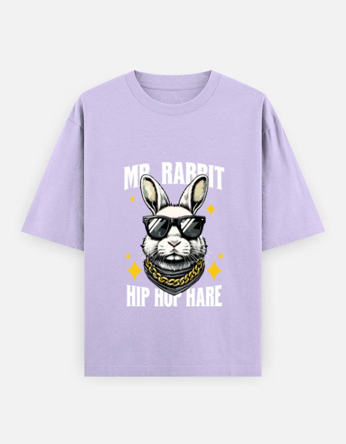 Mr. Rabbit Hip Hop Hare Oversized T-Shirt – Noir & Lin India Lavender