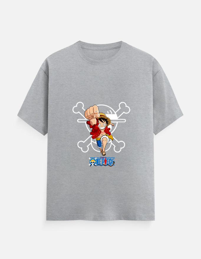 one piece T-Shirt – Noir & Lin India Grey Melange