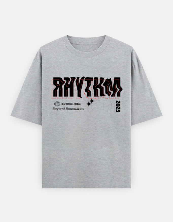 Rhythm Oversized T-Shirt – Noir & Lin India Grey Melange