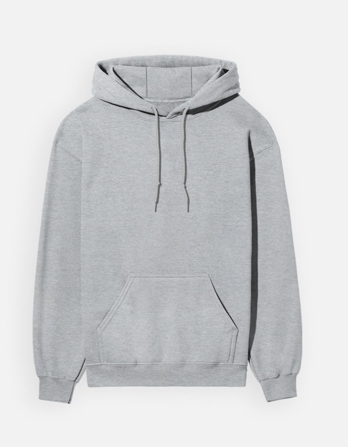 Unisex Hoodie – Noir & Lin India Grey Melange