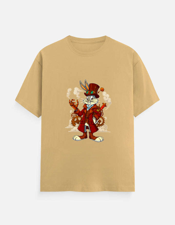 Steampunk Bugs Bunny T-Shirt – Noir & Lin India Beige