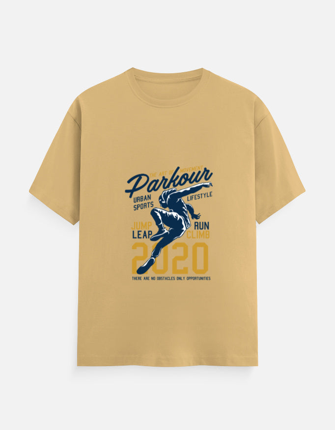 Parkour 2020 Graphic T-Shirt – Noir & Lin India Beige