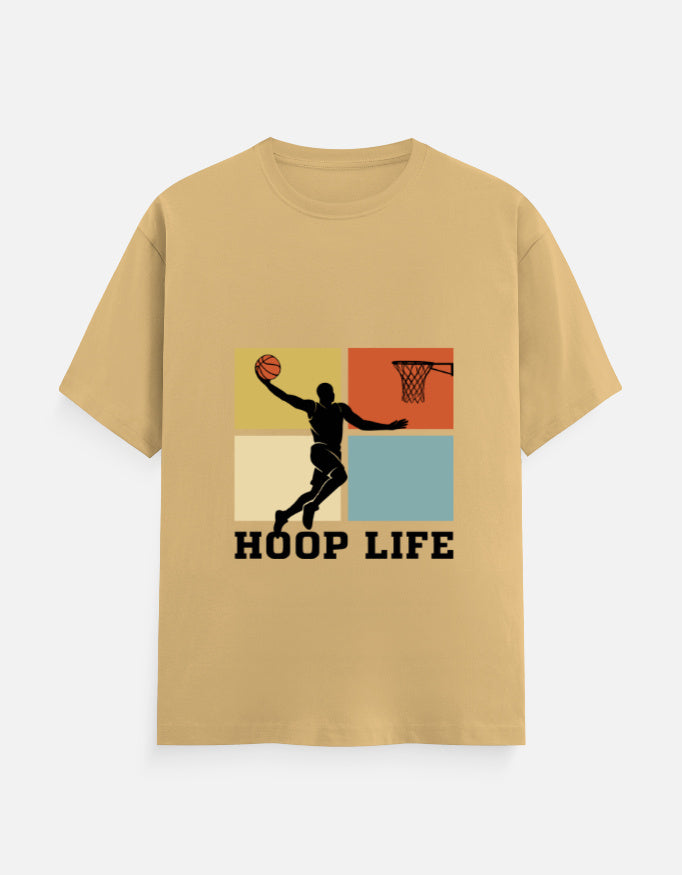 Hoop Life T-Shirt – Noir & Lin India Beige