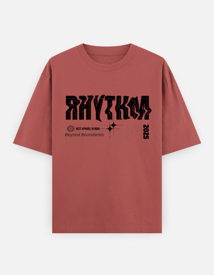 Rhythm Oversized T-Shirt – Noir & Lin India Coral