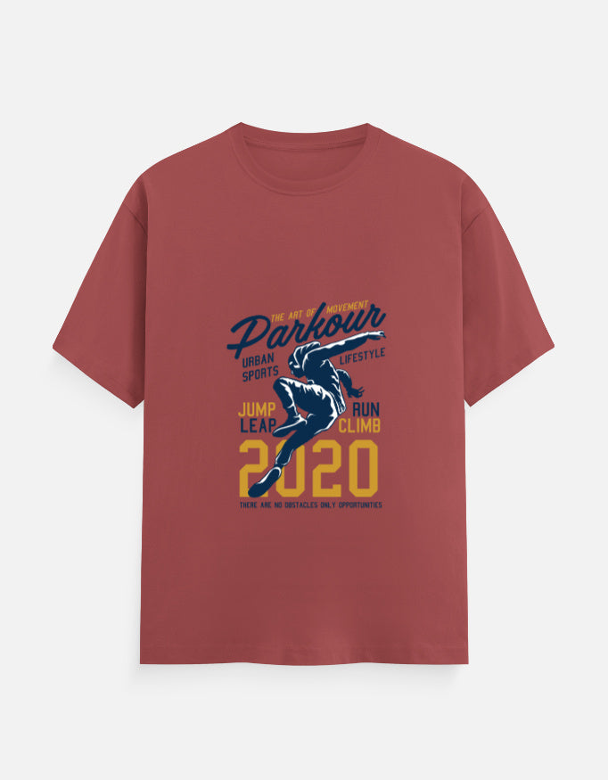 Parkour 2020 Graphic T-Shirt – Noir & Lin India Coral