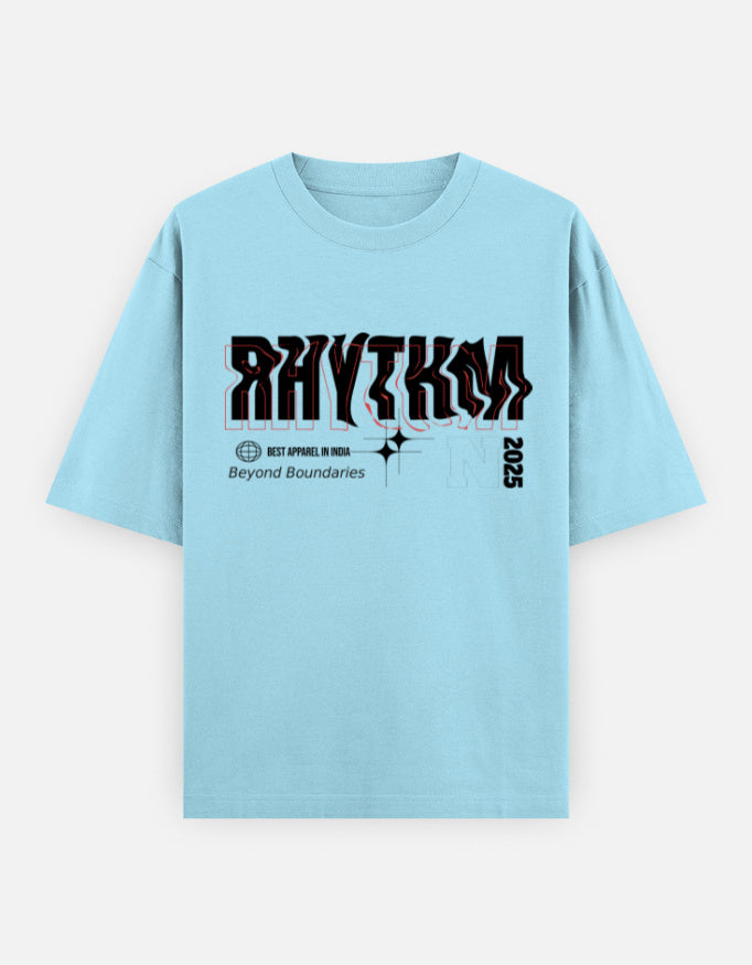 Rhythm Oversized T-Shirt – Noir & Lin India Baby Blue