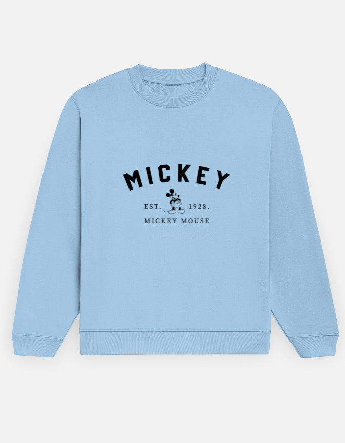 Mickey Vintage Sweatshirt – Noir & Lin India Baby Blue