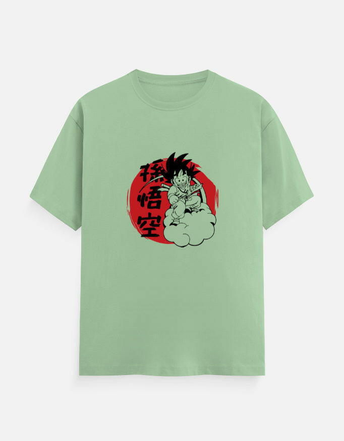 Goku Anime Graphic Crew T-Shirt – Noir & Lin India Jade
