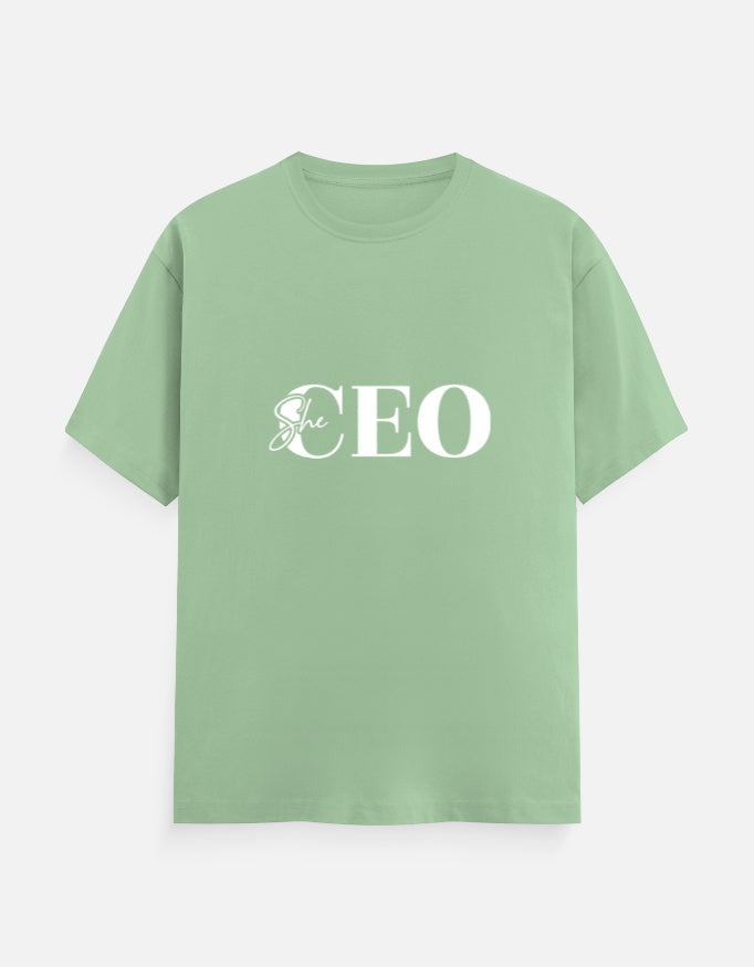 She CEO Classic Crew T-Shirt – Noir & Lin India Jade