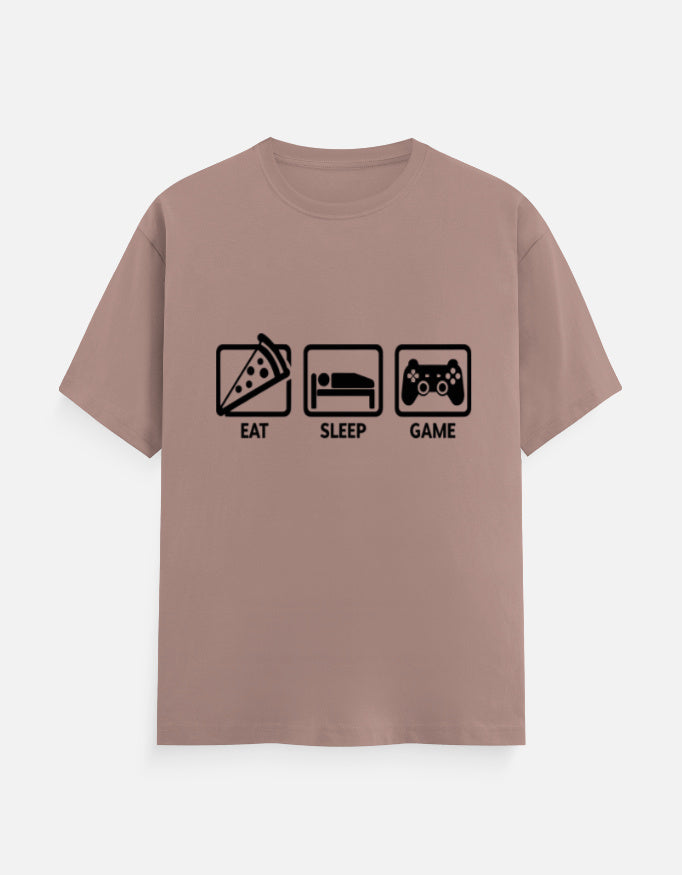 Eat Sleep Game Repeat Tee – Noir & Lin India Mushroom