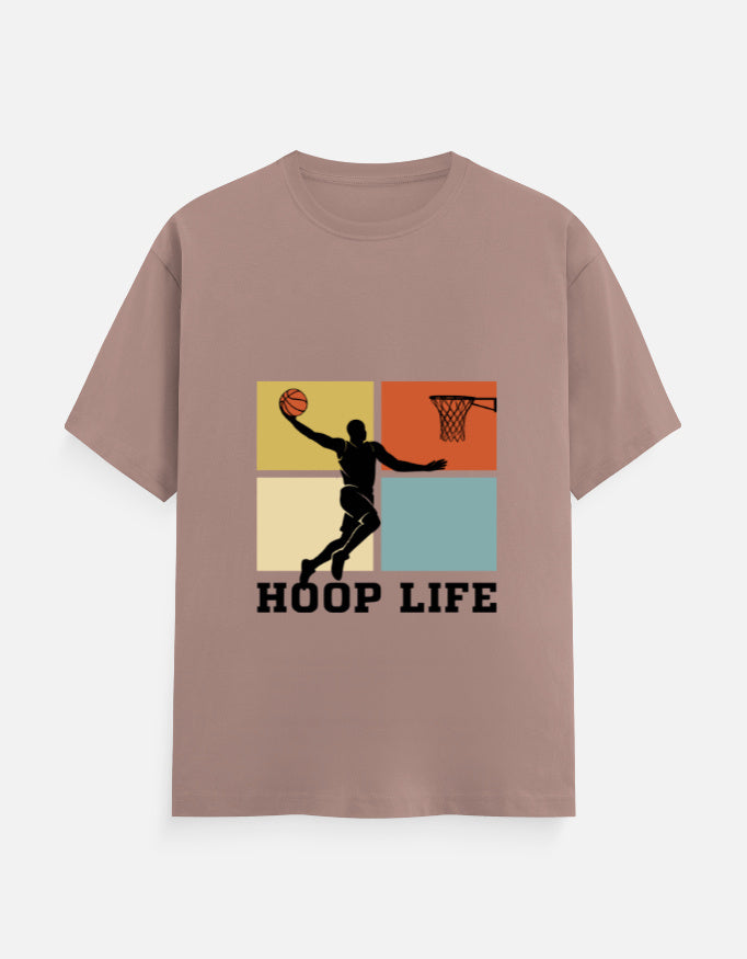 Hoop Life T-Shirt – Noir & Lin India Mushroom