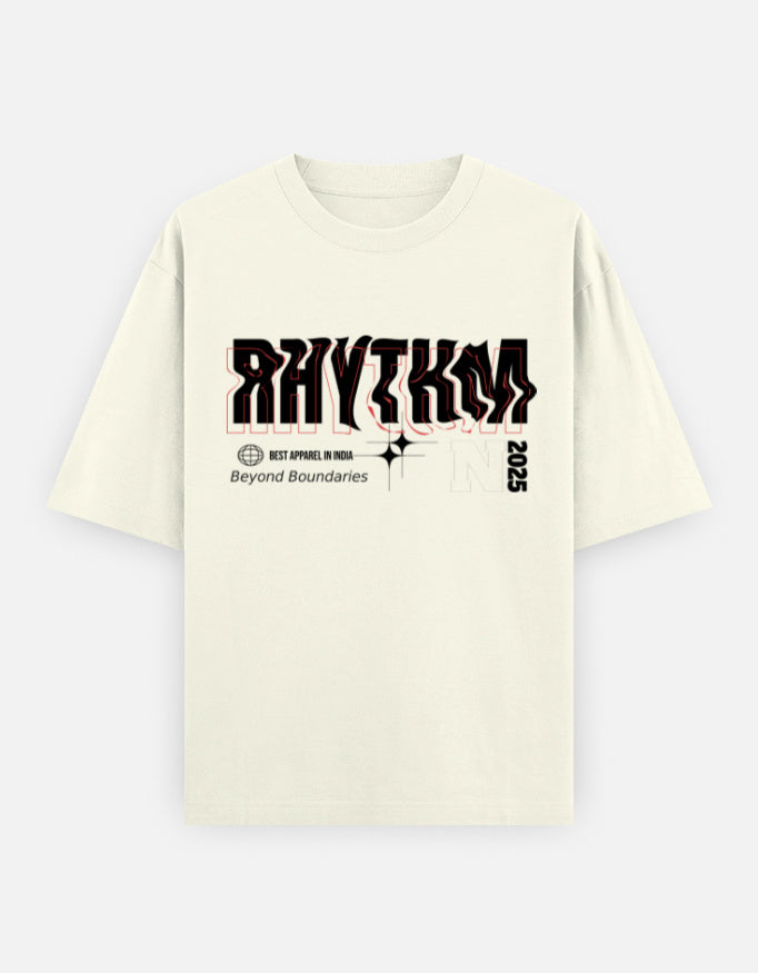 Rhythm Oversized T-Shirt – Noir & Lin India Off White
