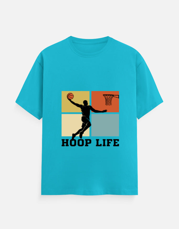 Hoop Life T-Shirt – Noir & Lin India SkyBlue