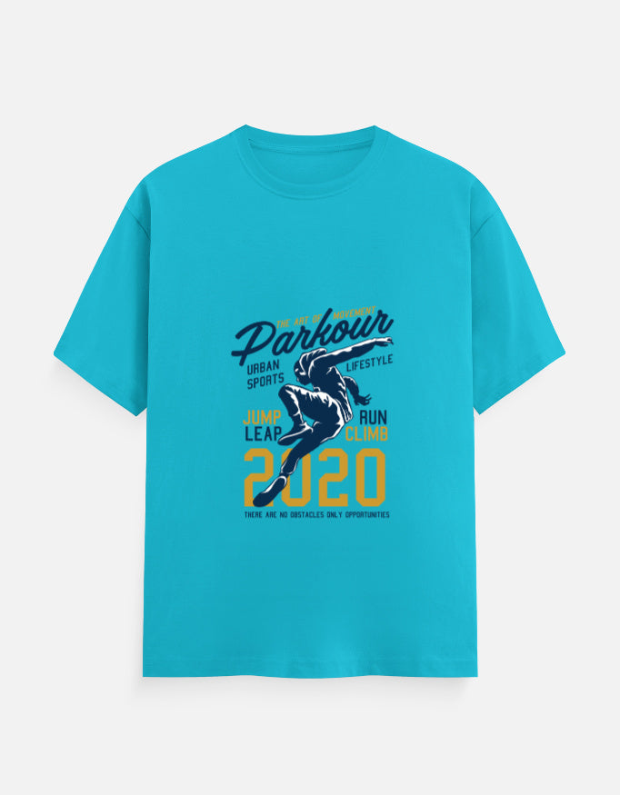 Parkour 2020 Graphic T-Shirt – Noir & Lin India SkyBlue