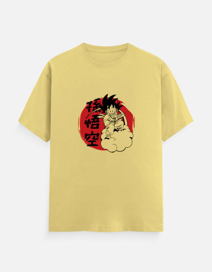 Goku Anime Graphic Crew T-Shirt – Noir & Lin India Yellow